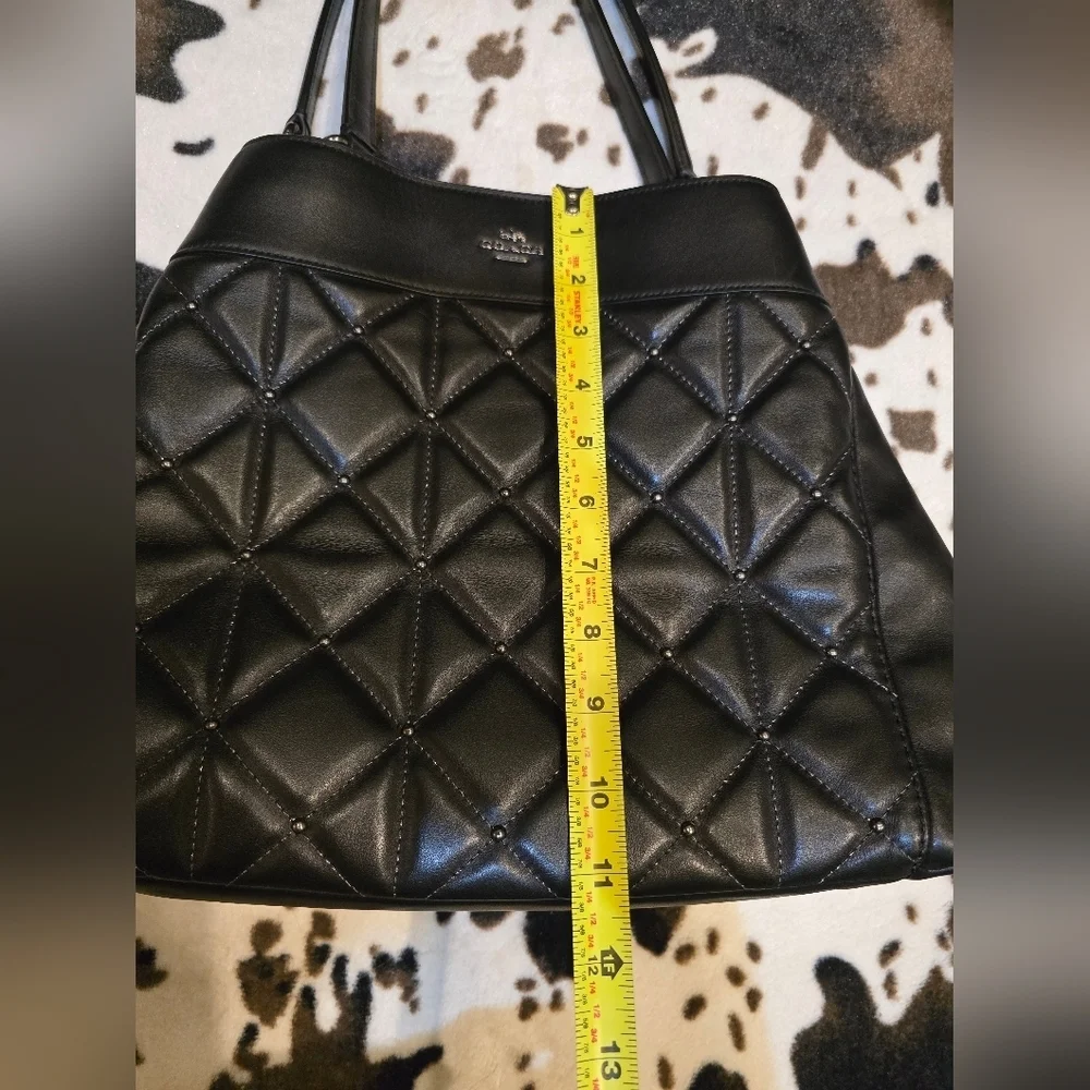 COACH Black Leather Tote Bag - Picture 3 of 10